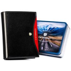 Portfel męski Peterson PTN 333.01 czarny. Czarne portfele męskie bez wzorów, ze skóry. Za 105.99 zł.