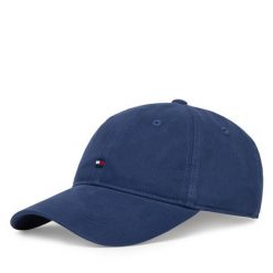 Czapka z daszkiem Tommy Hilfiger. Niebieskie czapki i kapelusze męskie Tommy Hilfiger, bez wzorów. Za 169.99 zł.