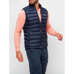 Kamizelka męska TBS Fabiasan. Niebieskie kurtki męskie TBS, na zimę, m, bez wzorów, z materiału, sportowe, bez kaptura. Za 449.00 zł.