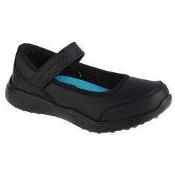 Buty do chodzenia dziewczęce, Skechers Microstrides-Class Spirit. Czarne buty sportowe dziewczęce Skechers, bez wzorów, bez zapięcia, trekkingowe. Za 179.99 zł.