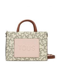 TOUS Torebka Amaya Kaos Icon 2002188201 Beżowy. Brązowe torebki do ręki damskie tous, bez wzorów, ze skóry, bez dodatków. Za 999.99 zł.