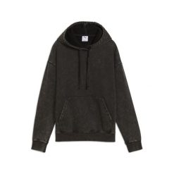 Damska bluza z kapturem Essentials Elevated o luźnym kroju z efektem sprania. Czarne bluzy sportowe damskie Puma, bez wzorów, z kapturem, do biegania. W wyprzedaży za 189.00 zł.