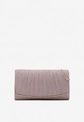 Różowa Brokatowa Torebka Kopertówka z Łańcuszkiem Messera. Czerwone kopertówki damskie Renee, bez wzorów, eleganckie, bez dodatków. Za 59.99 zł.