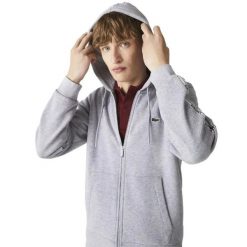 Bluza męska Lacoste SH1209. Szare bluzy sportowe męskie Lacoste, m, bez wzorów, z bawełny, z kapturem. Za 347.00 zł.