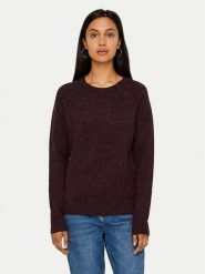 Vero Moda Sweter Doffy 10201022 Bordowy Regular Fit. Czerwone swetry damskie Vero Moda, s, bez wzorów, z syntetyku, bez kołnierzyka, bez ramiączek, bez kaptura. Za 109.99 zł.