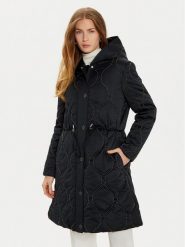 Guess Parka Maite W4BL56 WGL30 Czarny Regular Fit. Czarne kurtki damskie Guess, xs, z aplikacjami, z syntetyku, bez kaptura. Za 559.99 zł.
