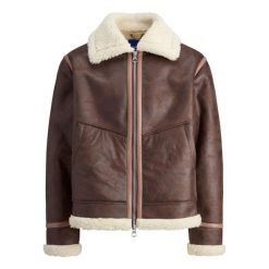 Kurtka Jack & Jones Aviator czekoladowe ciasto. Brązowe kurtki męskie Jack&Jones, bez wzorów, bez kaptura. Za 422.96 zł.