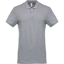 Koszulka polo z krótkim rękawem Kariban Piqué. Szare koszulki polo męskie KARIBAN, xl, bez wzorów, z bawełny, eleganckie, bez ramiączek. Za 95.50 zł.