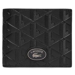 Portfel Lacoste. Czarne portfele męskie Lacoste, bez wzorów. Za 494.99 zł.