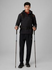 4F Spodnie trekkingowe szybkoschnące męskie - czarne S. Czarne spodnie materiałowe męskie 4f, l, bez wzorów, z materiału. Za 249.99 zł.