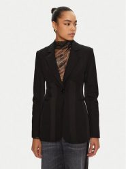 PINKO Marynarka Eracle 103032 A1MX Czarny Regular Fit. Czarne żakiety damskie Pinko, bez wzorów, z bawełny. Za 1,629.00 zł.