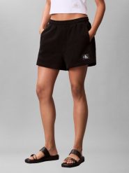 Calvin Klein Jeans szorty dresowe Kobiety Bawełna (100%) czarny, XS. Czarne szorty sportowe damskie Calvin Klein Jeans, xs, z aplikacjami, z bawełny, sportowe. Za 289.95 zł.