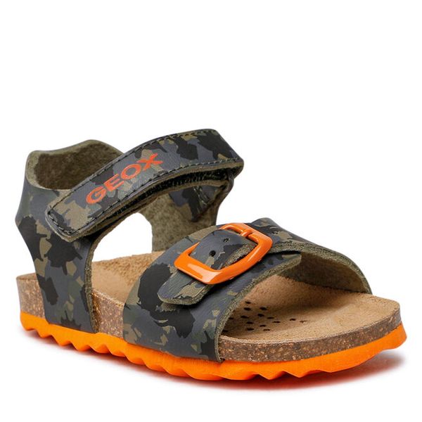 Sandały Geox. Szare sandały dziewczęce Geox, bez zapięcia. Za 219.99 zł.