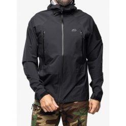 Kurtka przeciwdeszczowa męska Helikon-Tex Squall Hardshel. Czarne kurtki męskie HELIKON-TEX, m, bez wzorów, trekkingowe. Za 996.99 zł.