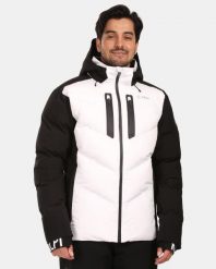 Męska kurtka narciarska Kilpi SKIMMIO-M. Białe kurtki snowboardowe męskie Kilpi, l, bez wzorów, z materiału, bez kaptura, narciarskie. Za 525.33 zł.