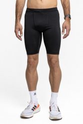 Spodenki męskie do bieganie Rough Radical Power Tech. Czarne krótkie spodenki sportowe męskie ROUGH RADICAL, l, bez wzorów, z dzianiny, do biegania. Za 169.00 zł.