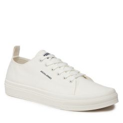 Tenisówki Jack & Jones. Białe półbuty na co dzień męskie Jack & Jones, bez wzorów, bez zapięcia. Za 129.99 zł.