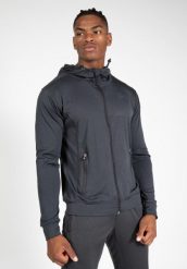 Bluza fitness męska Gorilla Wear Glendo Jacket. Szare bluzy męskie GORILLA WEAR, m, bez wzorów, z materiału, bez kaptura, na fitness i siłownię. Za 289.80 zł.