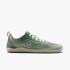 Męskie treningowe buty barefoot PRIMUS LITE KNIT NATURAL MENS DUSTY GREEN. Zielone trekkingi męskie Vivobarefoot, na fitness i siłownię. Za 529.00 zł.