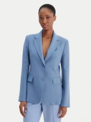 Weekend Max Mara Marynarka Uva 2615041061 Błękitny Slim Fit. Niebieskie żakiety damskie Weekend Max Mara, bez wzorów, z syntetyku. Za 1,489.00 zł.