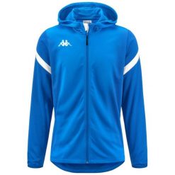 Bluza z kapturem i zamkiem błyskawicznym Kappa Dolve. Białe bluzy męskie Kappa, na zimę, m, bez wzorów, z materiału, z kapturem. Za 191.40 zł.