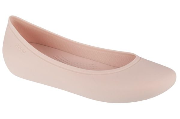 Baleriny Damskie Crocs Brooklyn Flat. Czarne baleriny damskie Crocs, bez wzorów, z materiału, bez obcasa. Za 99.99 zł.