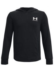 Under Armour Bluza UA Rival Terry Hoodie 1377251 Czarny Relaxed Fit. Czarne bluzy dla chłopców Under Armour, bez wzorów, z syntetyku, bez ramiączek, bez kaptura. Za 149.99 zł.