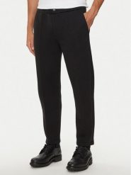 Calvin Klein Spodnie materiałowe K10K113661 Czarny Regular Fit. Czarne spodnie materiałowe męskie Calvin Klein, m, bez wzorów, z bawełny. Za 279.99 zł.