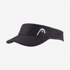 Daszek czapki damski HEAD Pro Player. Czarne czapki i kapelusze damskie Head, bez wzorów, z materiału. Za 90.00 zł.