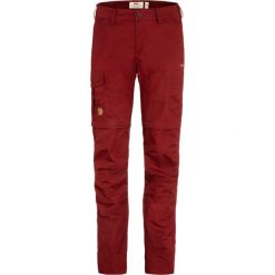 Spodnie trekkingowe damskie Fjallraven Karla Pro Zip-off Trousers. Czerwone spodnie materiałowe damskie Fjällräven, bez wzorów, trekkingowe. Za 697.99 zł.