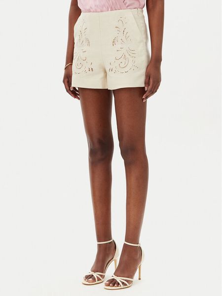 TWINSET Szorty materiałowe 251TP2162 Beżowy Regular Fit. Brązowe szorty damskie Twinset, bez wzorów, z materiału. Za 429.99 zł.