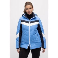 Damskie Kurtka narciarska nieprzemakalna fartuch śnieżny dwukierunkowy suwak. Niebieskie kurtki snowboardowe damskie Ulla Popken, plus size, bez wzorów, z materiału, bez kaptura, narciarskie. Za 849.99 zł.