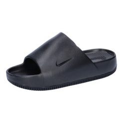 Klapki damskie Nike DX4816001. Czarne klapki damskie Nike, bez wzorów, z materiału, sportowe, bez obcasa. Za 325.00 zł.