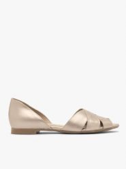 Platynowe sandały peep toe. Szare sandały damskie Brawo sp. z o.o., bez wzorów, ze skóry, bez obcasa, na płaskiej podeszwie, bez zapięcia. Za 429.99 zł.