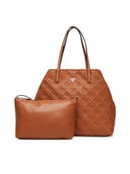 Guess Torebka Adelasia HWQL96 58240 Brązowy. Brązowe torebki do ręki damskie Guess, z aplikacjami, ze skóry, bez dodatków. Za 479.99 zł.