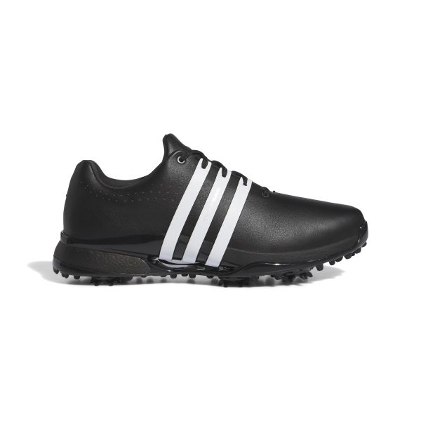 Buty do golfa z kolcami adidas Tour360 24. Białe buty sportowe męskie Adidas, bez zapięcia, na golfa. Za 910.85 zł.