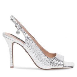 Sandały Nine West. Szare sandały damskie Nine West, bez wzorów, bez obcasa, na szpilce, bez zapięcia. Za 239.99 zł.