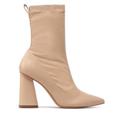 Botki Eva Minge. Brązowe botki damskie Eva Minge, bez obcasa, na słupku, bez zapięcia. Za 309.99 zł.