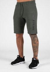 Milo Szorty - Czarny/Szary. Czarne krótkie spodenki sportowe męskie GORILLA WEAR, m, bez wzorów, z bawełny, na fitness i siłownię. Za 177.00 zł.