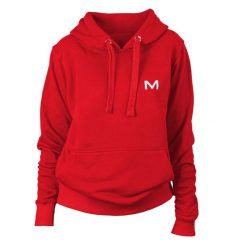 Bluza sportowa damska MOTUS. Czerwone bluzy damskie MOTUS, l, bez wzorów, z bawełny, z kapturem, na fitness i siłownię. Za 147.01 zł.