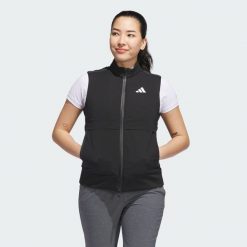 Kamizelka z suwakiem na całej długości Ultimate365 Tour Frostguard. Czarne kurtki damskie Adidas, l, bez wzorów, bez kaptura. Za 849.00 zł.