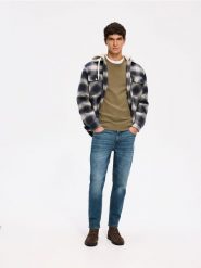 Jeansy slim cropped - indigo jeans. Niebieskie jeansy męskie Reserved. Za 159.99 zł.