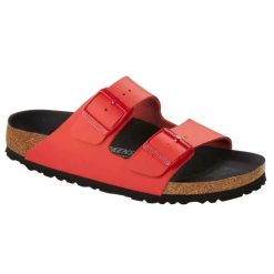 Klapki męskie Birkenstock Arizona BS regular. Czerwone klapki męskie Birkenstock, z materiału, eleganckie. Za 287.00 zł.