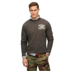 Bluza z okrągłym dekoltem Superdry Athletic Essentials. Szare bluzy męskie Superdry., m, bez wzorów, bez kaptura. Za 325.55 zł.