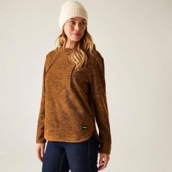 Bluza damska z kapturem Mayse. Brązowe bluzy damskie Regatta, bez wzorów, z bawełny, z kapturem, trekkingowe. Za 166.00 zł.