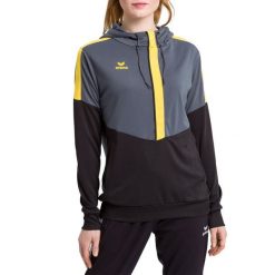 Damska bluza z kapturem Erima Squad. Czarne bluzy damskie Erima, bez wzorów, z kapturem, do piłki ręcznej. Za 178.70 zł.