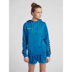 Bluza damska z kapturem Hummel hmlAUTHENTIC Poly. Niebieskie bluzy sportowe damskie Hummel, xs, bez wzorów, z kapturem, na fitness i siłownię. W wyprzedaży za 165.50 zł.