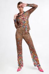 Spodnie jedwabne BLUGIRL BLUMARINE. Legginsy damskie Blugirl Blumarine, bez wzorów, z jedwabiu. W wyprzedaży za 561.27 zł.