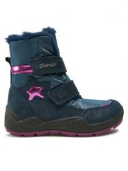 Primigi Śniegowce 4883133 S Granatowy. Niebieskie buty zimowe dziewczęce Primigi, ze skóry, bez zapięcia. Za 469.99 zł.