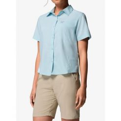 Koszula podróżnicza damska Columbia Silver Ridge Utility II S/S Shirt. Niebieskie koszule damskie Columbia, s, bez wzorów, sportowe, bez kołnierzyka. Za 299.19 zł.